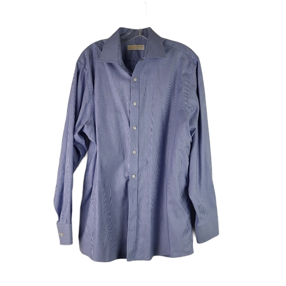 Michael Kors Dress Shirt Size 34/35 Blue Stripes‎ - Picture 1 of 5